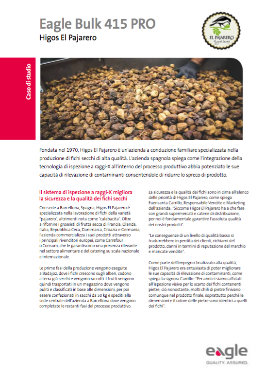 Higos El Pajarero: X-ray Inspection System Enhances Safety and Quality of Dried Figs